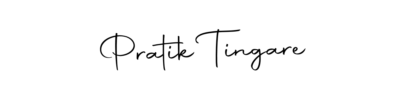 How to make Pratik Tingare name signature. Use Autography-DOLnW style for creating short signs online. This is the latest handwritten sign. Pratik Tingare signature style 10 images and pictures png