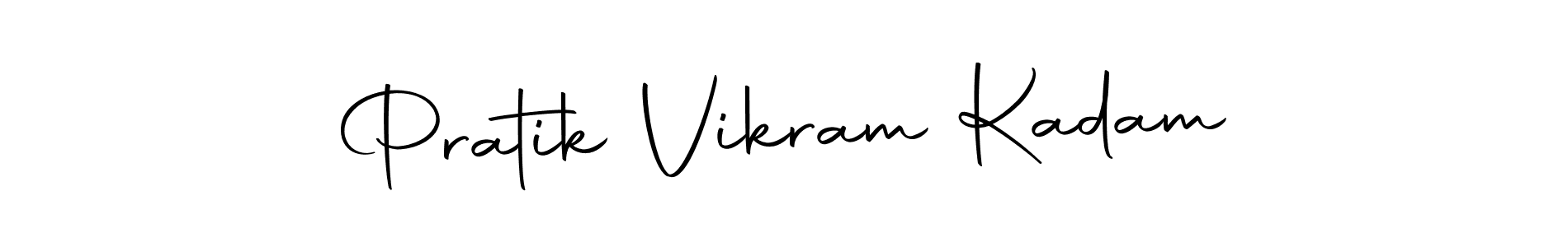 How to make Pratik Vikram Kadam name signature. Use Autography-DOLnW style for creating short signs online. This is the latest handwritten sign. Pratik Vikram Kadam signature style 10 images and pictures png