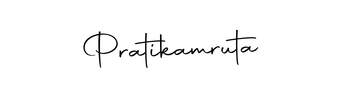 How to make Pratikamruta name signature. Use Autography-DOLnW style for creating short signs online. This is the latest handwritten sign. Pratikamruta signature style 10 images and pictures png