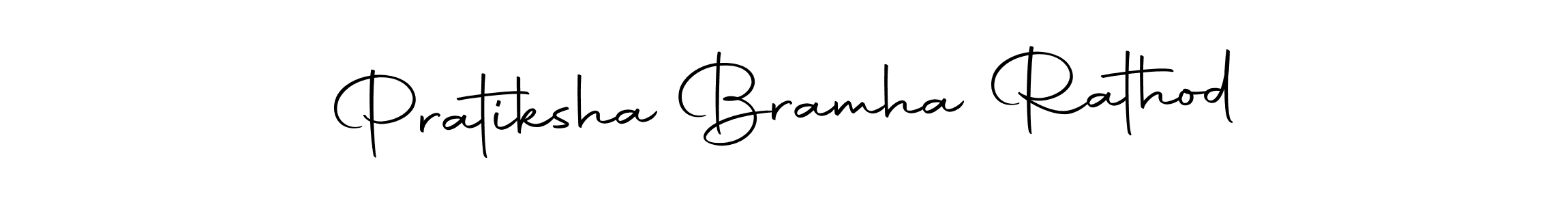 Make a beautiful signature design for name Pratiksha Bramha Rathod. With this signature (Autography-DOLnW) style, you can create a handwritten signature for free. Pratiksha Bramha Rathod signature style 10 images and pictures png