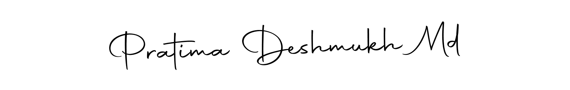 How to make Pratima Deshmukh Md name signature. Use Autography-DOLnW style for creating short signs online. This is the latest handwritten sign. Pratima Deshmukh Md signature style 10 images and pictures png