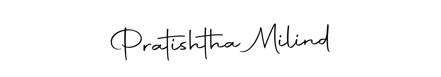 Pratishtha Milind stylish signature style. Best Handwritten Sign (Autography-DOLnW) for my name. Handwritten Signature Collection Ideas for my name Pratishtha Milind. Pratishtha Milind signature style 10 images and pictures png