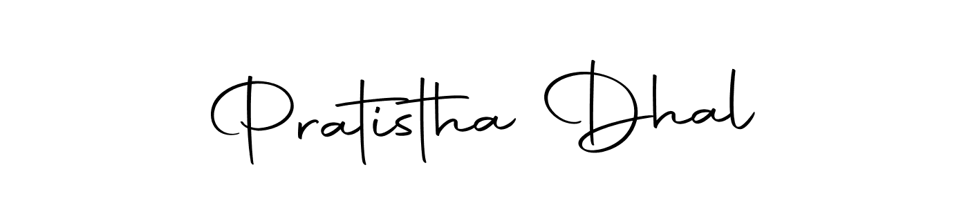 How to make Pratistha Dhal name signature. Use Autography-DOLnW style for creating short signs online. This is the latest handwritten sign. Pratistha Dhal signature style 10 images and pictures png