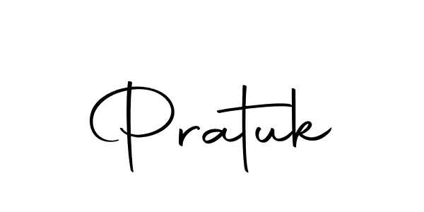 Use a signature maker to create a handwritten signature online. With this signature software, you can design (Autography-DOLnW) your own signature for name Pratuk. Pratuk signature style 10 images and pictures png