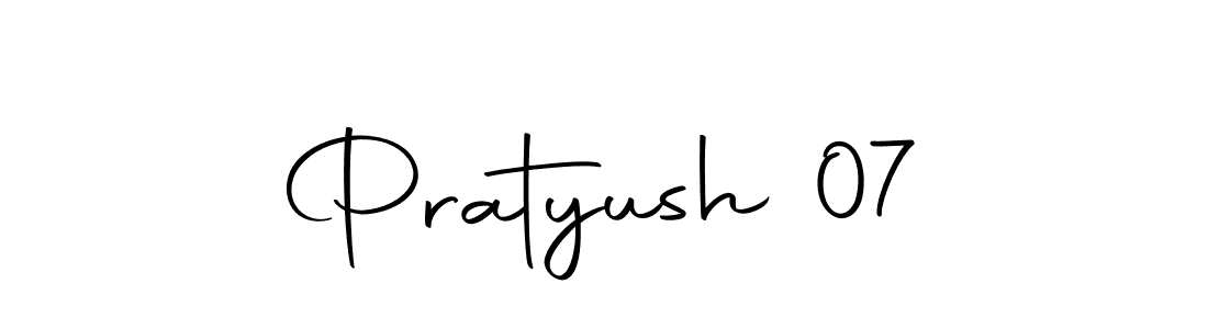 Use a signature maker to create a handwritten signature online. With this signature software, you can design (Autography-DOLnW) your own signature for name Pratyush 07. Pratyush 07 signature style 10 images and pictures png