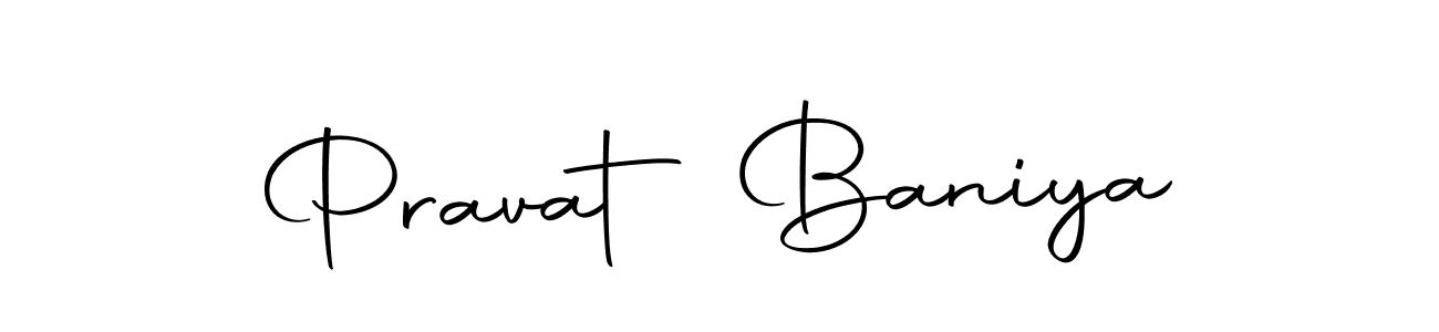 How to make Pravat Baniya name signature. Use Autography-DOLnW style for creating short signs online. This is the latest handwritten sign. Pravat Baniya signature style 10 images and pictures png