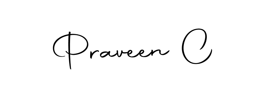 Design your own signature with our free online signature maker. With this signature software, you can create a handwritten (Autography-DOLnW) signature for name Praveen C. Praveen C signature style 10 images and pictures png