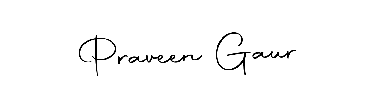 How to make Praveen Gaur name signature. Use Autography-DOLnW style for creating short signs online. This is the latest handwritten sign. Praveen Gaur signature style 10 images and pictures png