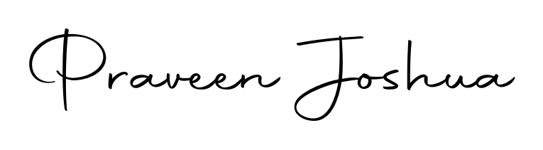 Try this chic Praveen Joshua handwritten sign style. Using Autography-DOLnW font elements, it gives your name a sleek, memorable identity. Praveen Joshua signature style 10 images and pictures png
