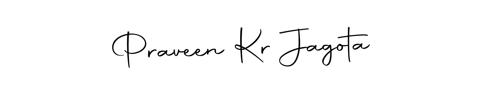 How to make Praveen Kr Jagota name signature. Use Autography-DOLnW style for creating short signs online. This is the latest handwritten sign. Praveen Kr Jagota signature style 10 images and pictures png