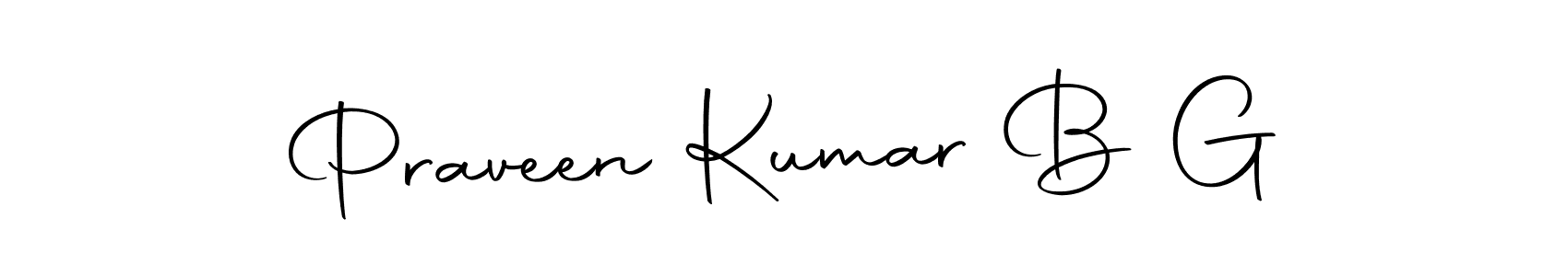 Make a short Praveen Kumar B G signature style. Manage your documents anywhere anytime using Autography-DOLnW. Create and add eSignatures, submit forms, share and send files easily. Praveen Kumar B G signature style 10 images and pictures png