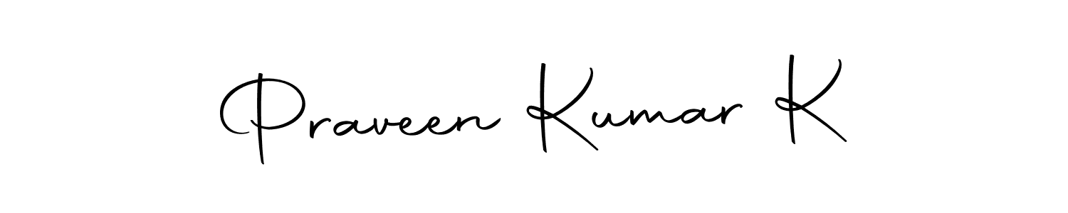 Here are the top 10 professional signature styles for the name Praveen Kumar K. These are the best autograph styles you can use for your name. Praveen Kumar K signature style 10 images and pictures png