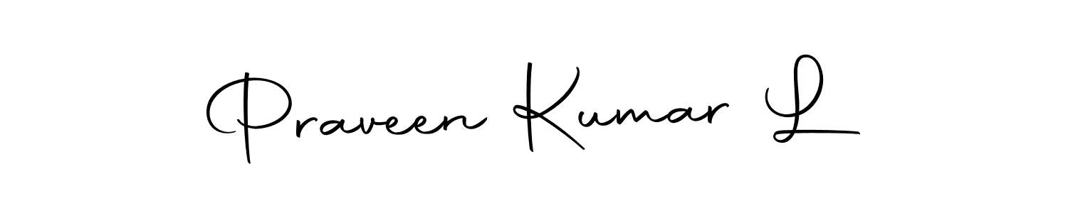 Design your own signature with our free online signature maker. With this signature software, you can create a handwritten (Autography-DOLnW) signature for name Praveen Kumar L. Praveen Kumar L signature style 10 images and pictures png