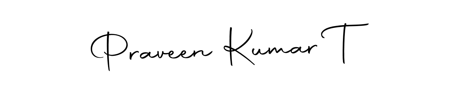 You can use this online signature creator to create a handwritten signature for the name Praveen Kumar T. This is the best online autograph maker. Praveen Kumar T signature style 10 images and pictures png