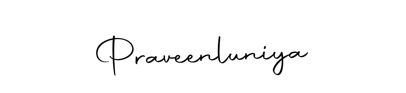 You should practise on your own different ways (Autography-DOLnW) to write your name (Praveenluniya) in signature. don't let someone else do it for you. Praveenluniya signature style 10 images and pictures png
