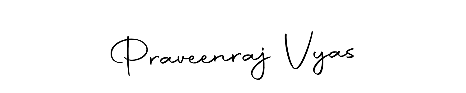 Make a beautiful signature design for name Praveenraj Vyas. Use this online signature maker to create a handwritten signature for free. Praveenraj Vyas signature style 10 images and pictures png