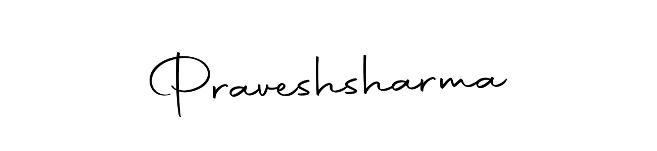 How to make Praveshsharma name signature. Use Autography-DOLnW style for creating short signs online. This is the latest handwritten sign. Praveshsharma signature style 10 images and pictures png