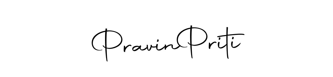 Pravin  Priti stylish signature style. Best Handwritten Sign (Autography-DOLnW) for my name. Handwritten Signature Collection Ideas for my name Pravin  Priti. Pravin  Priti signature style 10 images and pictures png
