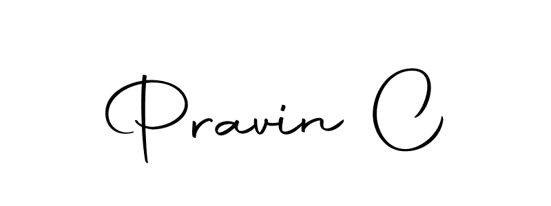 Create a beautiful signature design for name Pravin C. With this signature (Autography-DOLnW) fonts, you can make a handwritten signature for free. Pravin C signature style 10 images and pictures png