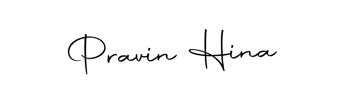 How to make Pravin Hina name signature. Use Autography-DOLnW style for creating short signs online. This is the latest handwritten sign. Pravin Hina signature style 10 images and pictures png