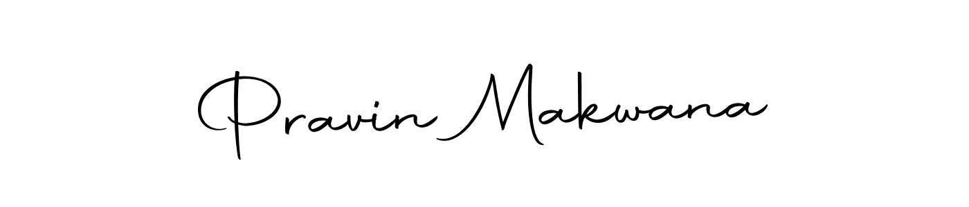 How to make Pravin Makwana name signature. Use Autography-DOLnW style for creating short signs online. This is the latest handwritten sign. Pravin Makwana signature style 10 images and pictures png