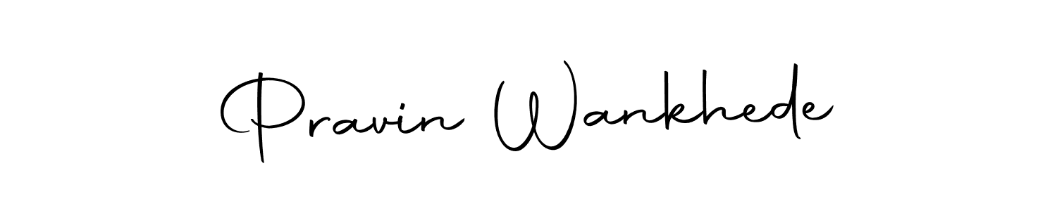 How to make Pravin Wankhede name signature. Use Autography-DOLnW style for creating short signs online. This is the latest handwritten sign. Pravin Wankhede signature style 10 images and pictures png