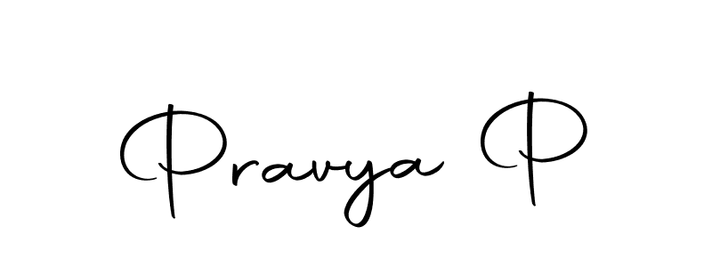 How to make Pravya P name signature. Use Autography-DOLnW style for creating short signs online. This is the latest handwritten sign. Pravya P signature style 10 images and pictures png