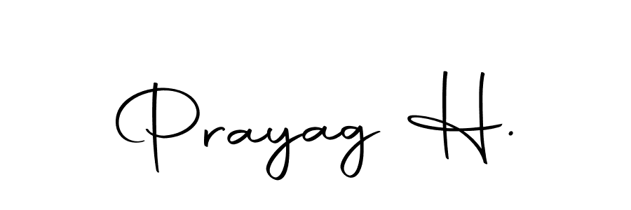 Make a beautiful signature design for name Prayag H.. Use this online signature maker to create a handwritten signature for free. Prayag H. signature style 10 images and pictures png