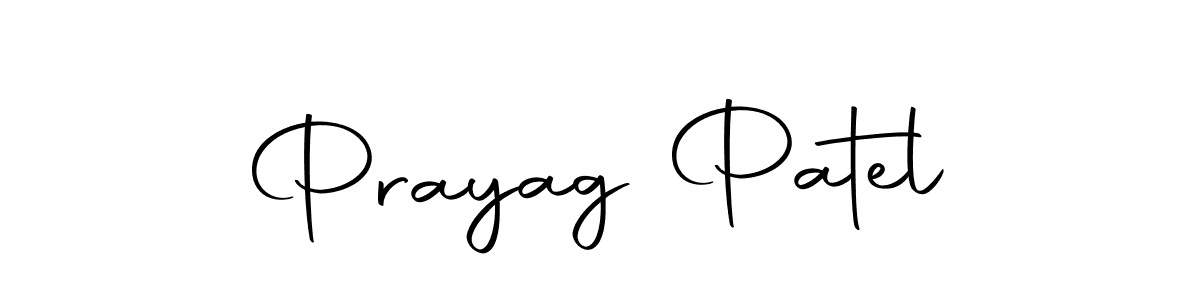 How to make Prayag Patel name signature. Use Autography-DOLnW style for creating short signs online. This is the latest handwritten sign. Prayag Patel signature style 10 images and pictures png