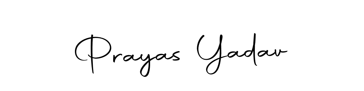 Create a beautiful signature design for name Prayas Yadav. With this signature (Autography-DOLnW) fonts, you can make a handwritten signature for free. Prayas Yadav signature style 10 images and pictures png