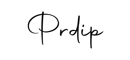Transform the name Prdip into a signature masterpiece using Autography-DOLnW font. Ideal for photographers, artists, and creators looking for watermarks. Prdip signature style 10 images and pictures png