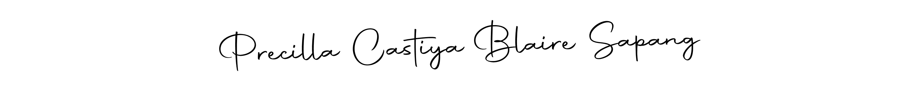 if you are searching for the best signature style for your name Precilla Castiya Blaire Sapang. so please give up your signature search. here we have designed multiple signature styles  using Autography-DOLnW. Precilla Castiya Blaire Sapang signature style 10 images and pictures png