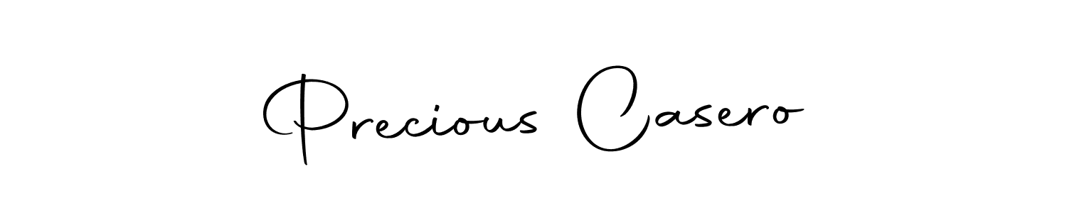 How to make Precious Casero name signature. Use Autography-DOLnW style for creating short signs online. This is the latest handwritten sign. Precious Casero signature style 10 images and pictures png