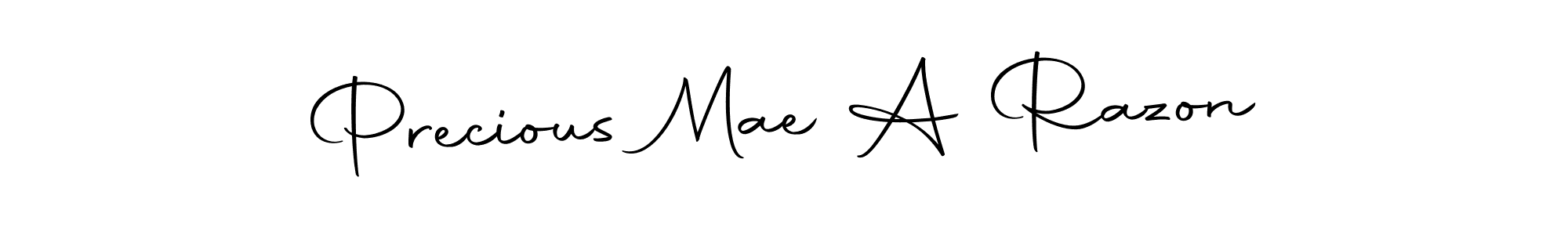 Design your own signature with our free online signature maker. With this signature software, you can create a handwritten (Autography-DOLnW) signature for name Precious Mae A Razon. Precious Mae A Razon signature style 10 images and pictures png
