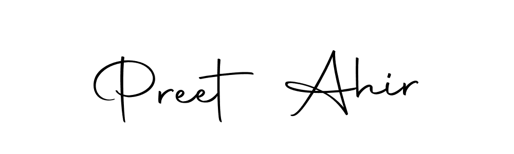 Design your own signature with our free online signature maker. With this signature software, you can create a handwritten (Autography-DOLnW) signature for name Preet Ahir. Preet Ahir signature style 10 images and pictures png