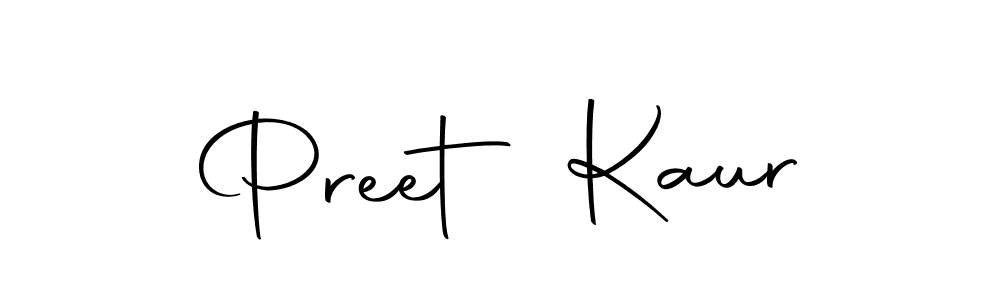 Design your own signature with our free online signature maker. With this signature software, you can create a handwritten (Autography-DOLnW) signature for name Preet Kaur. Preet Kaur signature style 10 images and pictures png