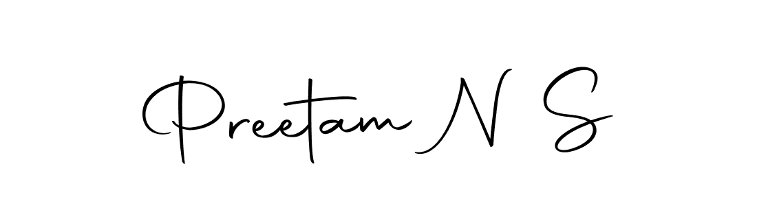 Create a beautiful signature design for name Preetam N S. With this signature (Autography-DOLnW) fonts, you can make a handwritten signature for free. Preetam N S signature style 10 images and pictures png