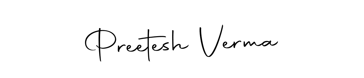 Create a beautiful signature design for name Preetesh Verma. With this signature (Autography-DOLnW) fonts, you can make a handwritten signature for free. Preetesh Verma signature style 10 images and pictures png