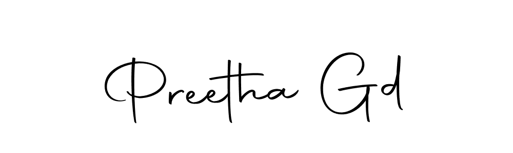 Use a signature maker to create a handwritten signature online. With this signature software, you can design (Autography-DOLnW) your own signature for name Preetha Gd. Preetha Gd signature style 10 images and pictures png