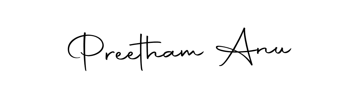 Make a beautiful signature design for name Preetham Anu. With this signature (Autography-DOLnW) style, you can create a handwritten signature for free. Preetham Anu signature style 10 images and pictures png