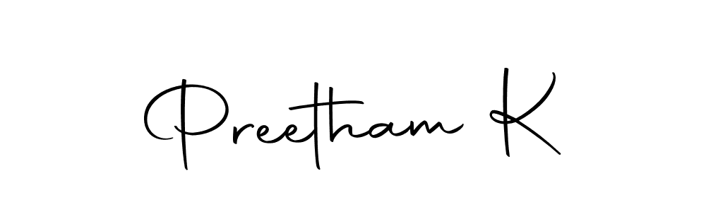 Make a beautiful signature design for name Preetham K. With this signature (Autography-DOLnW) style, you can create a handwritten signature for free. Preetham K signature style 10 images and pictures png