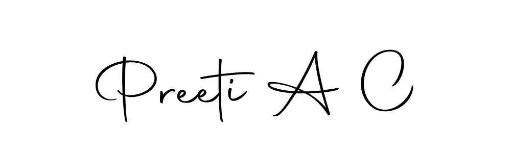 Create a beautiful signature design for name Preeti A C. With this signature (Autography-DOLnW) fonts, you can make a handwritten signature for free. Preeti A C signature style 10 images and pictures png
