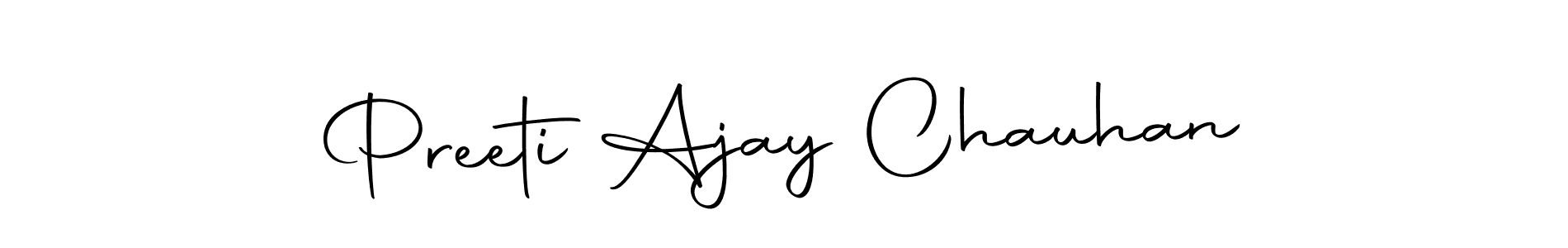 Make a beautiful signature design for name Preeti Ajay Chauhan. With this signature (Autography-DOLnW) style, you can create a handwritten signature for free. Preeti Ajay Chauhan signature style 10 images and pictures png