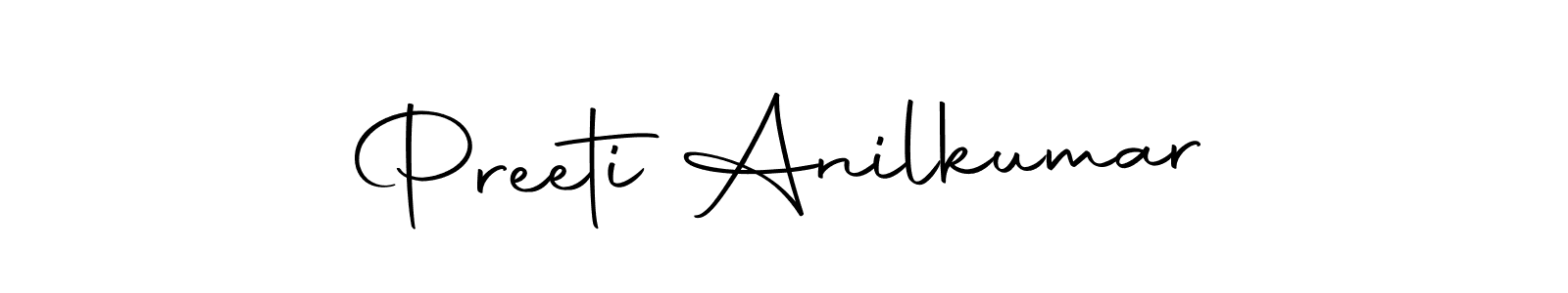 Design your own signature with our free online signature maker. With this signature software, you can create a handwritten (Autography-DOLnW) signature for name Preeti Anilkumar. Preeti Anilkumar signature style 10 images and pictures png