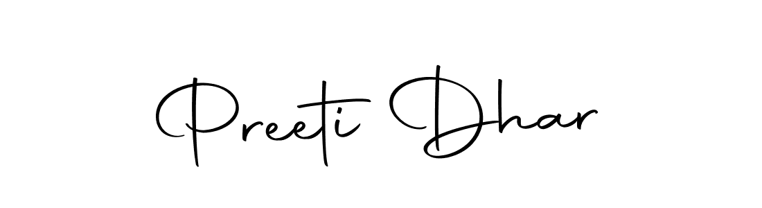 Preeti Dhar stylish signature style. Best Handwritten Sign (Autography-DOLnW) for my name. Handwritten Signature Collection Ideas for my name Preeti Dhar. Preeti Dhar signature style 10 images and pictures png