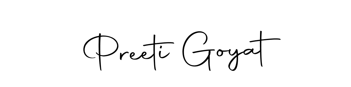 How to make Preeti Goyat name signature. Use Autography-DOLnW style for creating short signs online. This is the latest handwritten sign. Preeti Goyat signature style 10 images and pictures png