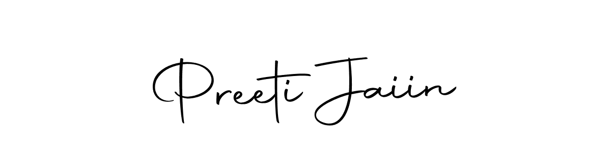 Design your own signature with our free online signature maker. With this signature software, you can create a handwritten (Autography-DOLnW) signature for name Preeti Jaiin. Preeti Jaiin signature style 10 images and pictures png