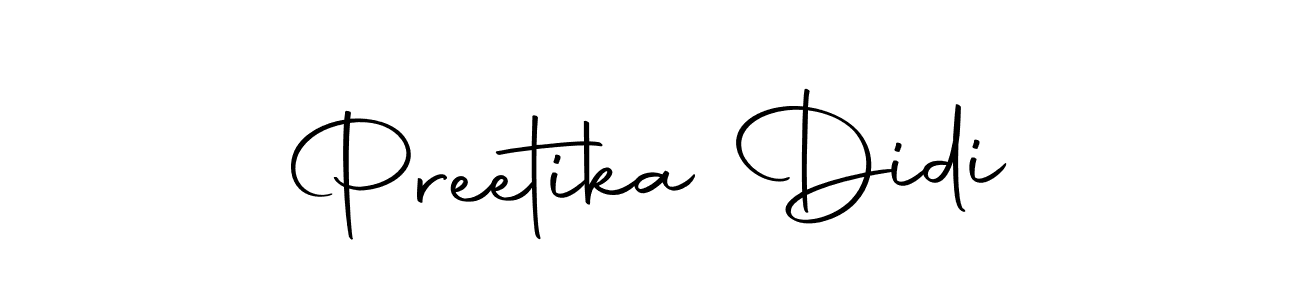 Preetika Didi stylish signature style. Best Handwritten Sign (Autography-DOLnW) for my name. Handwritten Signature Collection Ideas for my name Preetika Didi. Preetika Didi signature style 10 images and pictures png