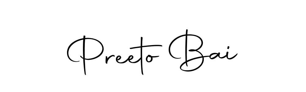 Use a signature maker to create a handwritten signature online. With this signature software, you can design (Autography-DOLnW) your own signature for name Preeto Bai. Preeto Bai signature style 10 images and pictures png