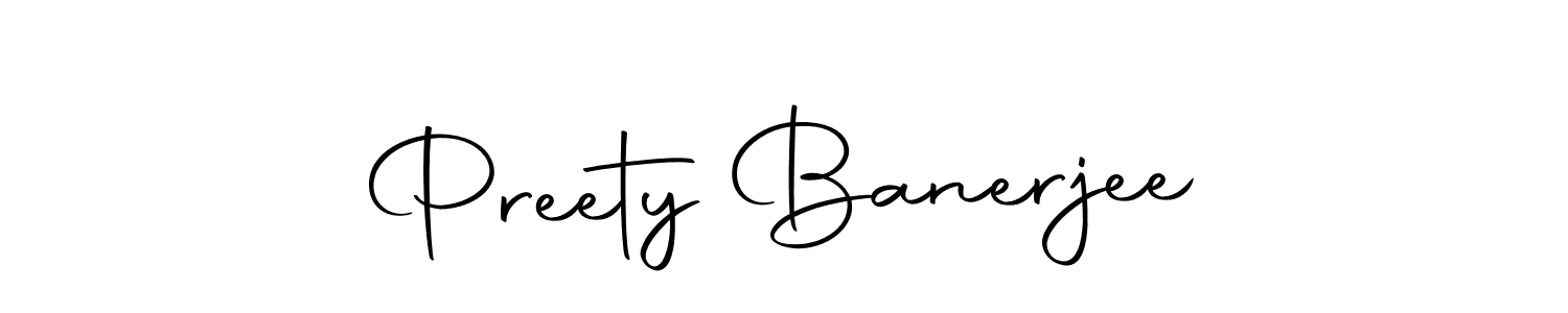 Design your own signature with our free online signature maker. With this signature software, you can create a handwritten (Autography-DOLnW) signature for name Preety Banerjee. Preety Banerjee signature style 10 images and pictures png